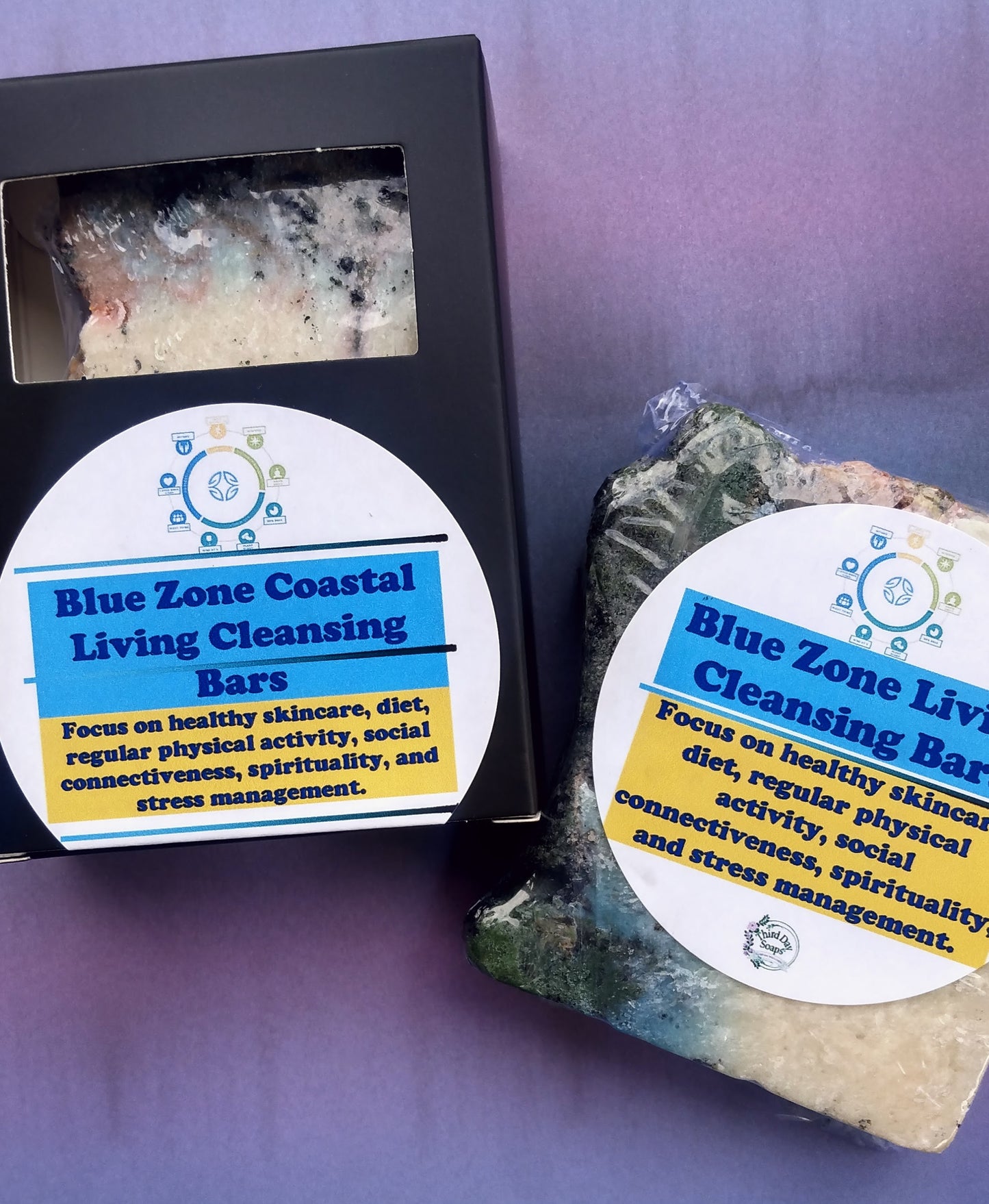 Herbal Detox Teas, Blue Zone Soap Bar and Refreshing Tea.