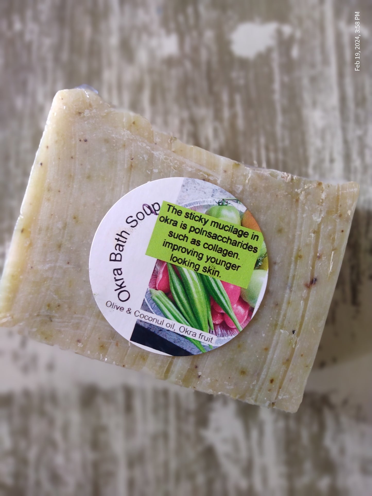 Artisan handmade 4 pack gift set. Carrot complexion, Tomato Garden Heirloom,  Okra zath, and luminous Lemon soap bars.