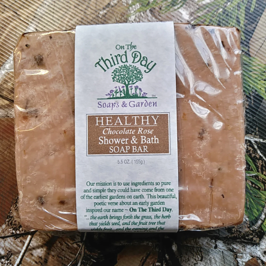 Chocolate Rose Quartz Soap Bar