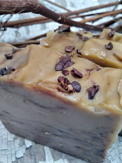 Chocolate Rose Quartz Soap Bar