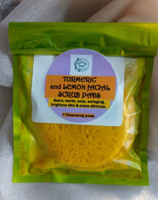 Turmeric And Lemon Facial Scrub Skin Brightening Pads